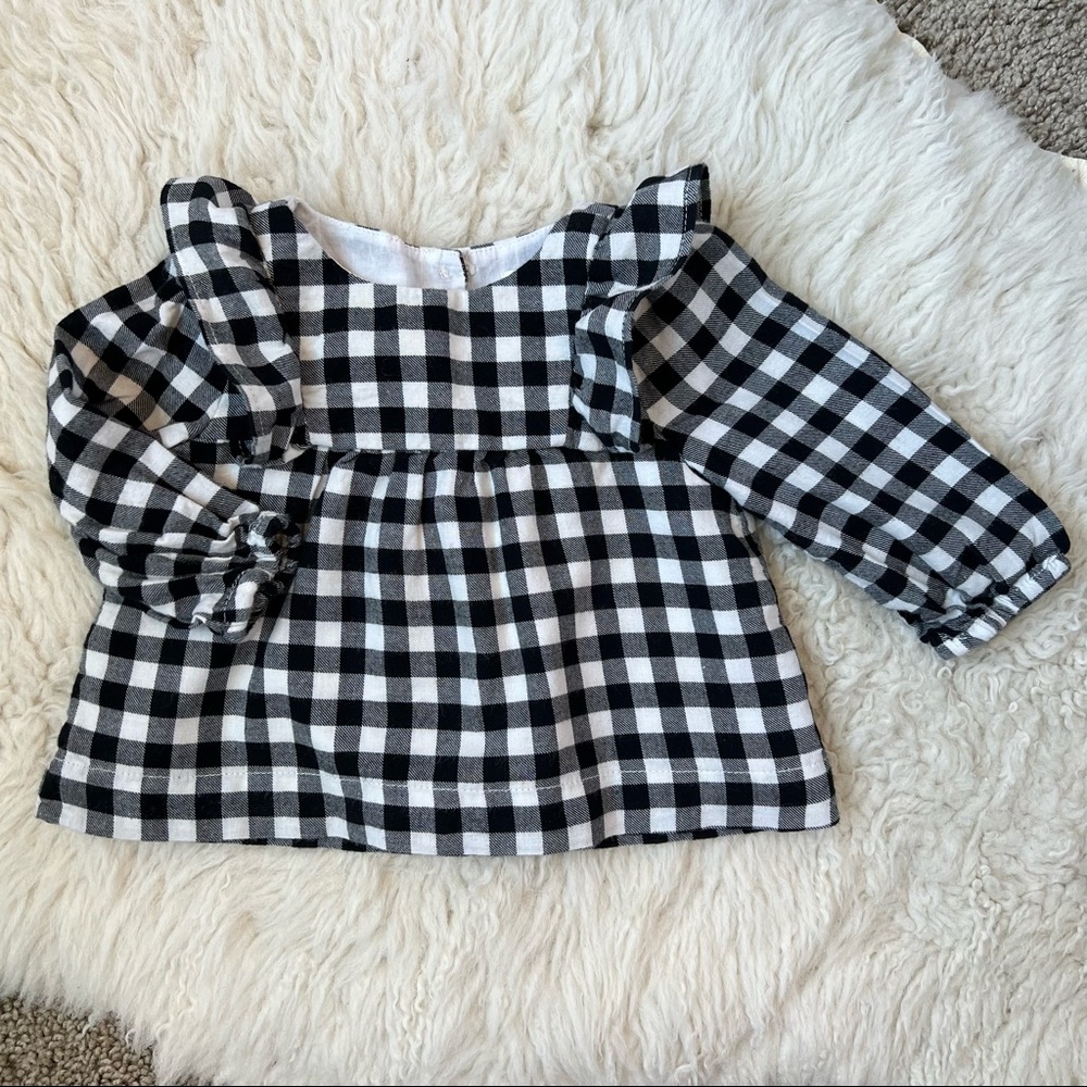 Baby Gap Flannel Ruffle Top | 3-6 mo